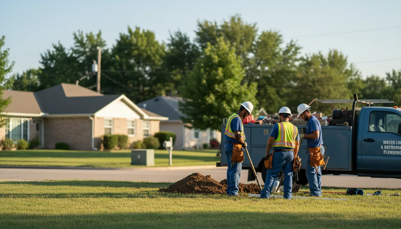 Residential water line and bathroom plumbing service in Derma, MS